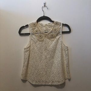 LUSH white lace top